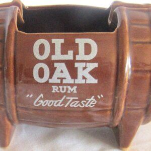 Vintage Jamaican Angostura Old Oak Rum "Good Taste" Barrel Shaped Ashtray  B778